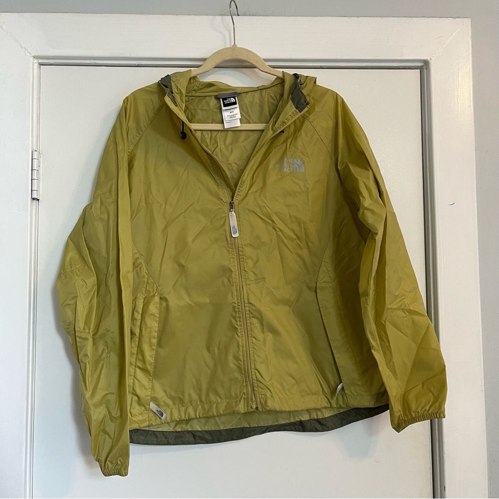 The North Face Green Hooded Windbreaker women’s size medium rain jacket